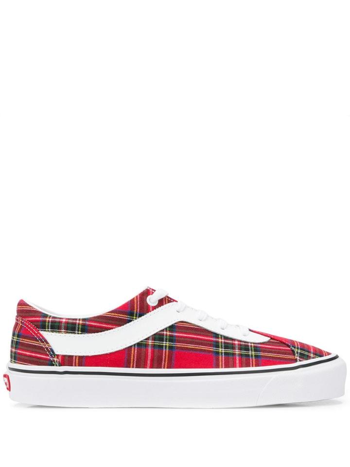 Vans Check Print Sneakers - Red