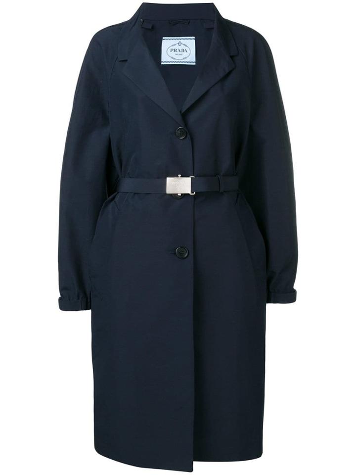 Prada Single-breasted Trenchcoat - Blue