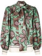 Gucci Pussy-bow Blouse - Green