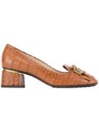 Tod's Fringed Trim Pumps - Brown