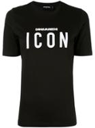 Dsquared2 - Icon Embroidered T-shirt - Women - Cotton - Xs, Black, Cotton