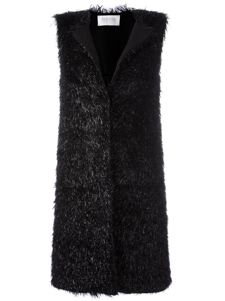 Harris Wharf London Sleeveless Coat, Women's, Size: 42, Black, Polyamide/mohair/wool/virgin Wool