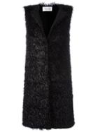 Harris Wharf London Sleeveless Coat, Women's, Size: 42, Black, Polyamide/mohair/wool/virgin Wool