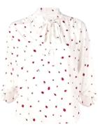 Chinti & Parker Printed Pussy Bow Blouse - White