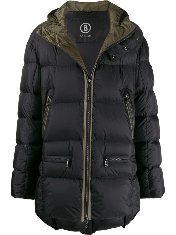Bogner Contrast Padded Coat - Black