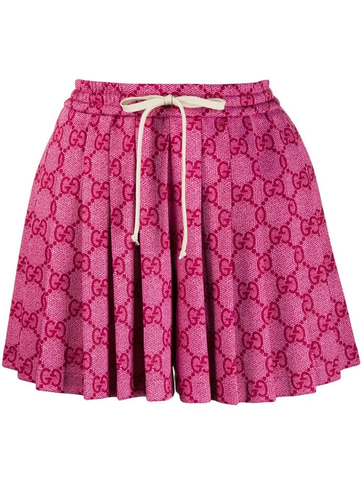 Gucci Gg Jacquard Skort - Pink