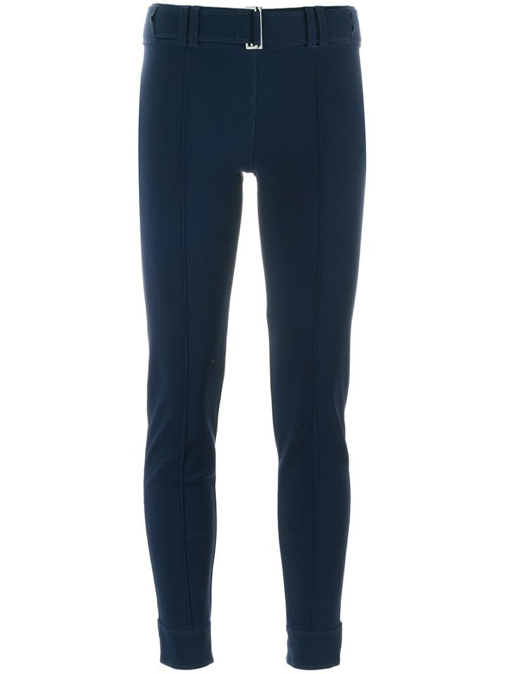 Gloria Coelho - Skinny Trousers - Women - Elastodiene/polyamide - M, Blue, Elastodiene/polyamide