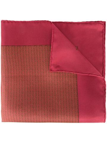 Hermès Vintage Chain Print Pocket Square, Adult Unisex, Red