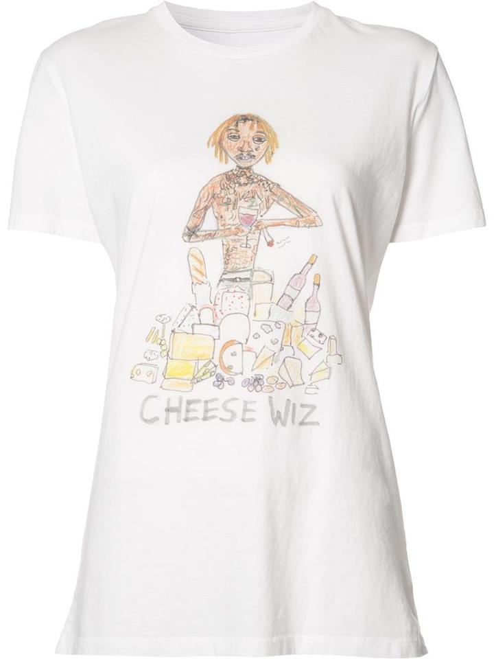 Unfortunate Portrait 'cheese Wiz' T-shirt, Women's, Size: Small, White, Cotton