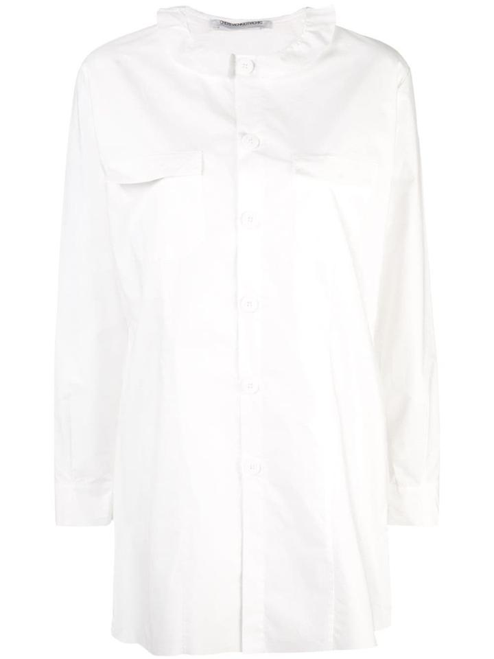 Cherevichkiotvichki Ruffled Collar Shirt - White