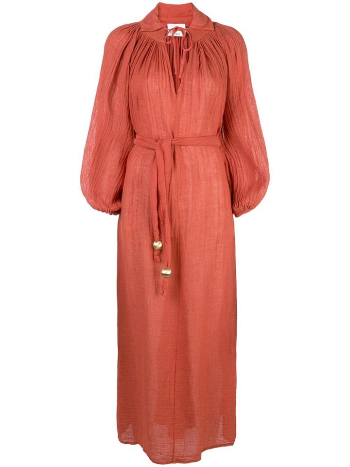 Lisa Marie Fernandez Poet Maxi Dress - Red