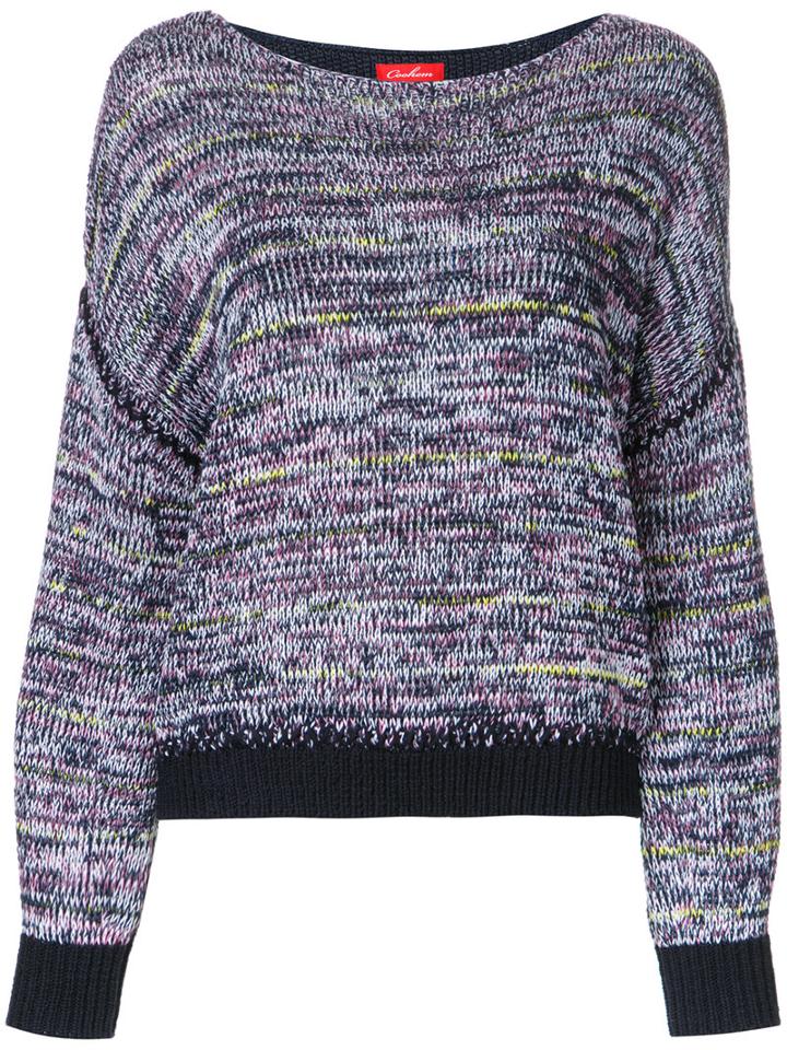 Coohem Boat Neck Jumper, Women's, Size: 38, Blue, Cotton/linen/flax/acrylic/polyester