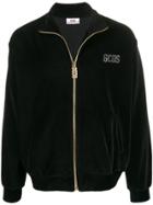 Gcds Rhinestone Logo Zip-up Jacket - Black