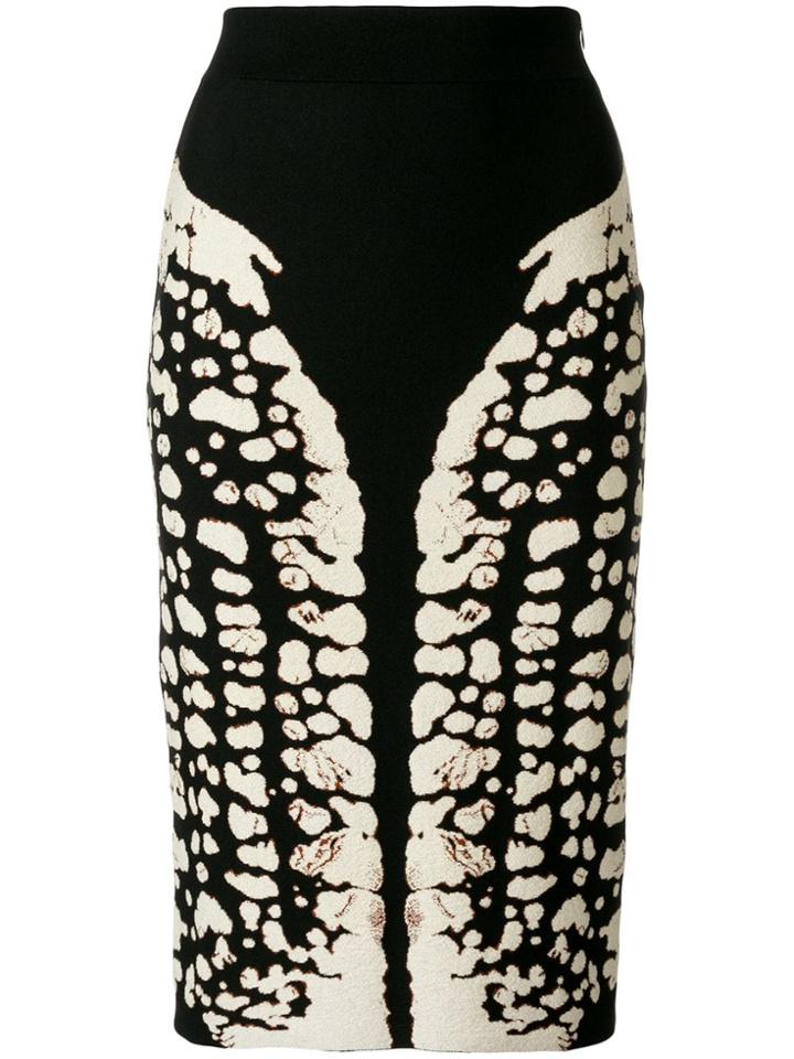 Alexander Mcqueen Symmetry Pencil Skirt - Black