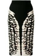 Alexander Mcqueen Symmetry Pencil Skirt - Black