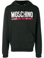 Moschino Slogan Hoodie - Black