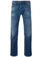 Diesel Straight Leg Jeans, Men's, Size: 29/30, Blue, Cotton/lyocell/spandex/elastane