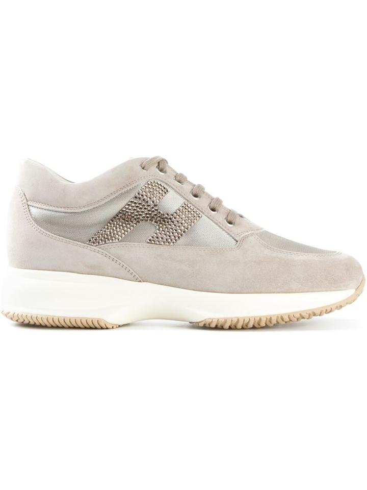 Hogan Interactive Sneakers, Women's, Size: 35, Nude/neutrals, Rubber/suede