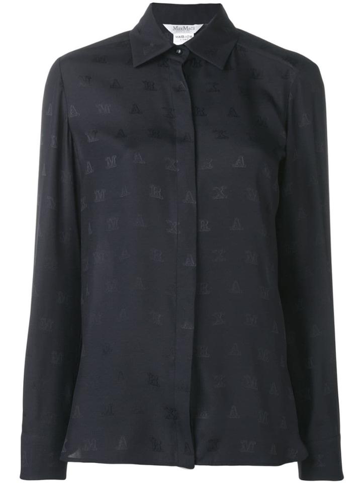 Max Mara Logo Print Shirt - Blue