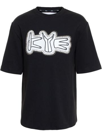 Kye Embroidered Logo T-shirt, Men's, Black, Cotton