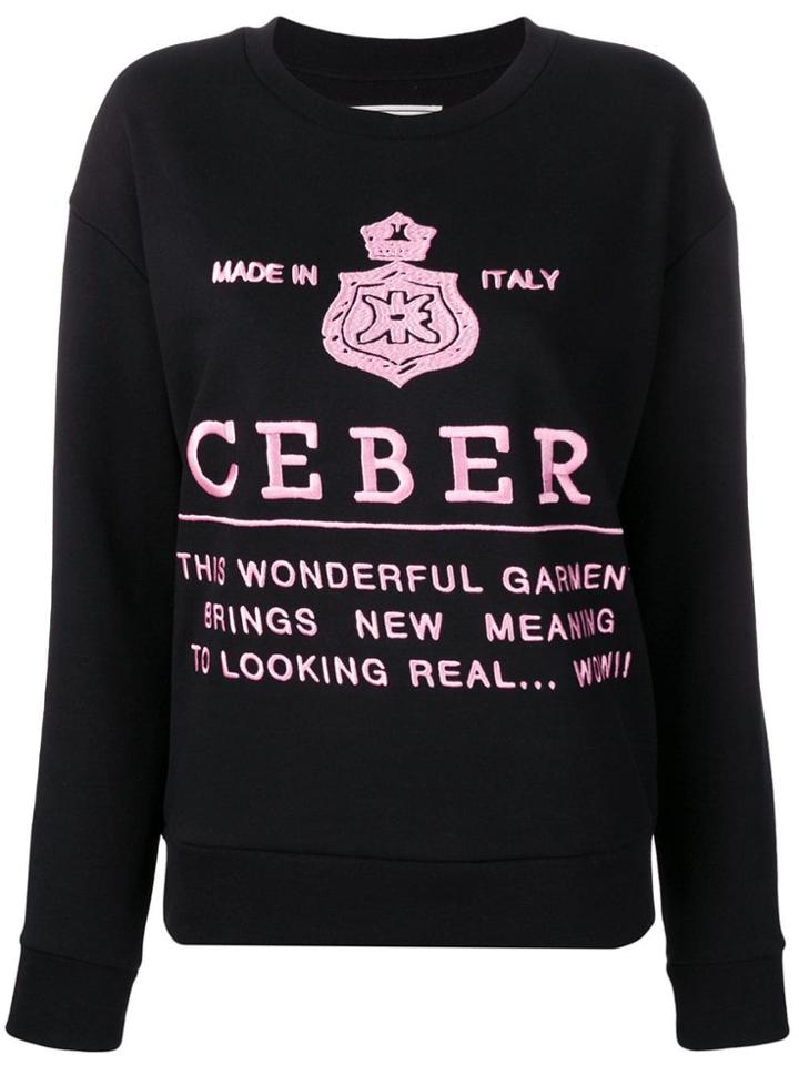Iceberg Logo Knitted Sweatshirt - Black