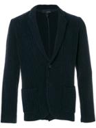 Lardini Patch Pockets Ribbed Blazer - Blue