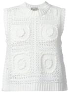 Sea - Cropped Knitted Tank - Women - Cotton - S, Women's, White, Cotton