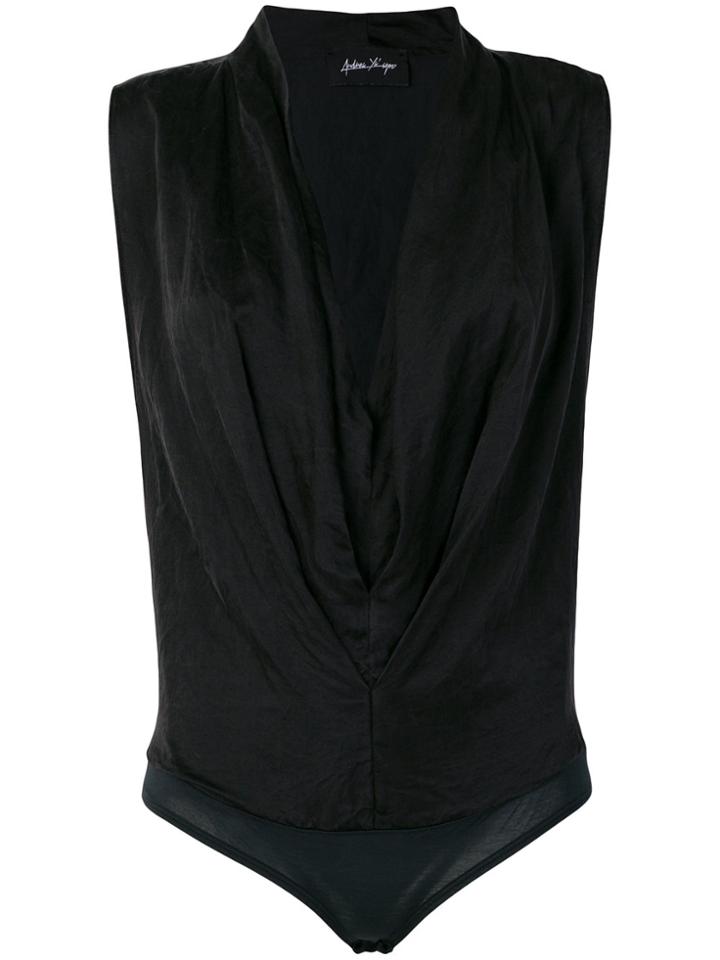 Andrea Ya'aqov Cowl Neck Body - Black