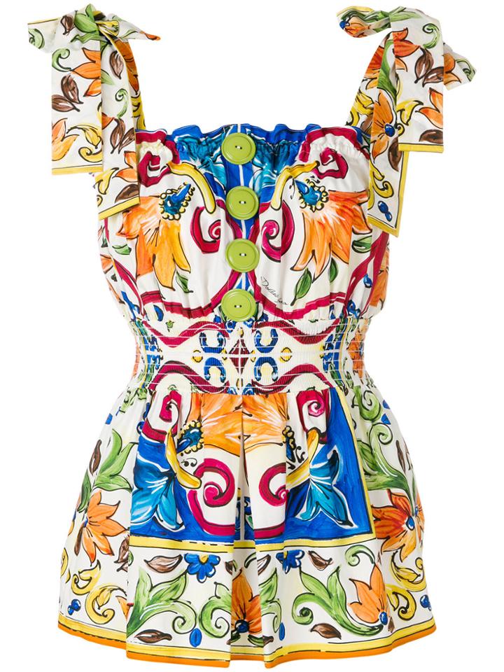 Dolce & Gabbana Majolica Printed Blouse - Multicolour
