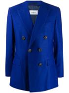 Casablanca Fitted Double-breasted Blazer - Blue