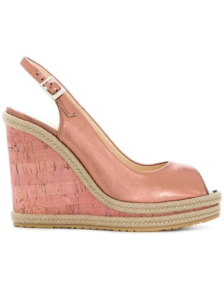 Jimmy Choo Prova Wedge Sandals - Pink & Purple