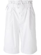 Diesel Black Gold Belted Bermuda Shorts, Men's, Size: 48, White, Cotton