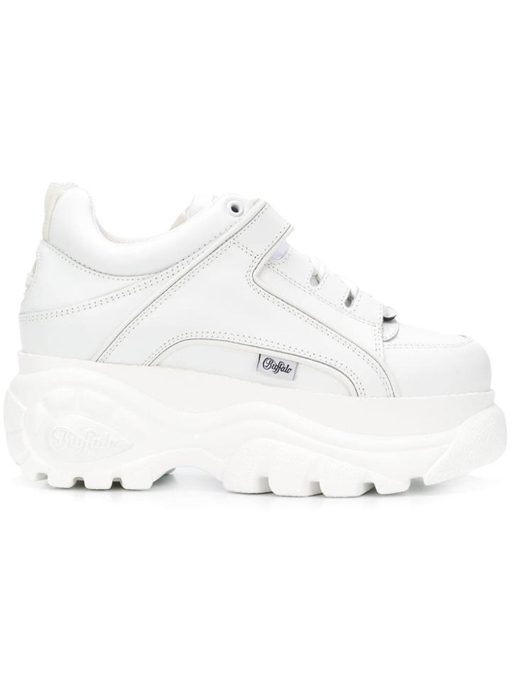 Buffalo Lace Up Trainers - White