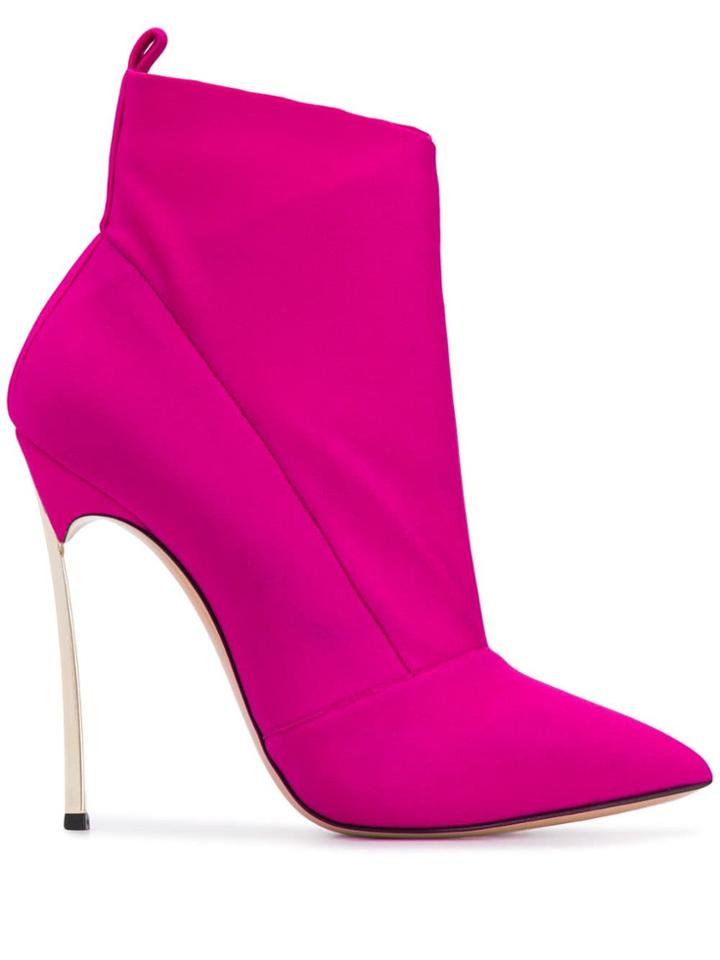 Casadei Blade Runway Boots - Pink