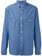 Salvatore Piccolo Denim Shirt, Men's, Size: 39, Blue, Cotton