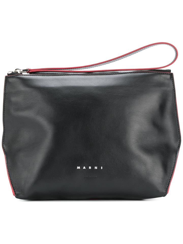 Marni Contrast Edge Pouch - Black
