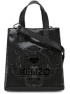 Kenzo 'tiger' Tote, Black, Pvc/calf Leather