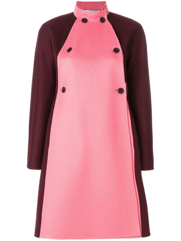 Valentino Color-blocked Coat - Pink & Purple