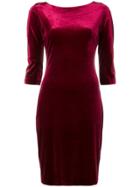 Blanca Three-quarter Length Sleeve Dress - Red