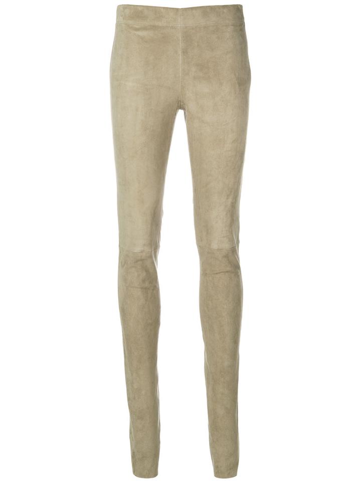 Joseph - Skinny Leggings - Women - Cotton/lamb Skin/spandex/elastane - 40, Green, Cotton/lamb Skin/spandex/elastane