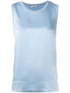 P.a.r.o.s.h. Shift Vest Top, Women's, Size: Xs, Blue, Silk/spandex/elastane
