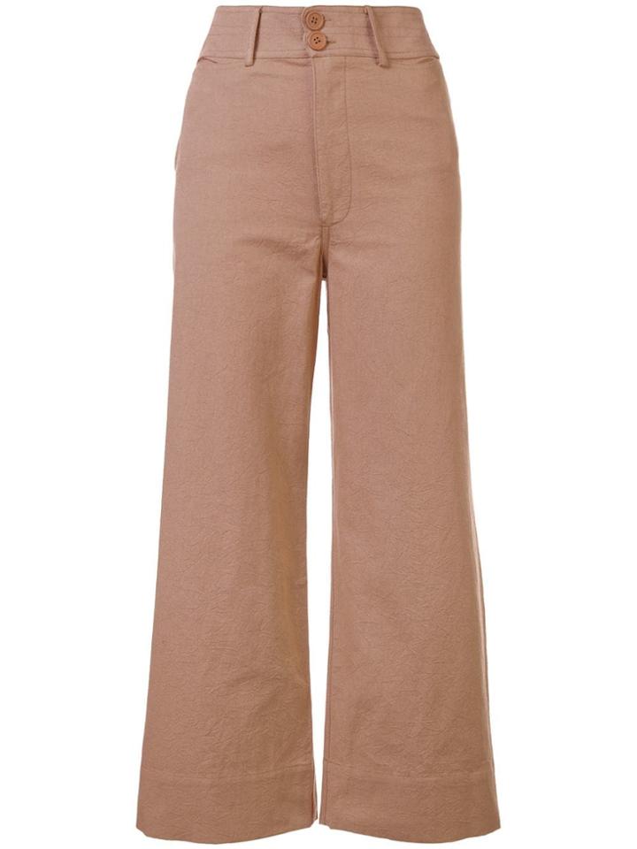 Apiece Apart Flared Tailored Trousers - Brown