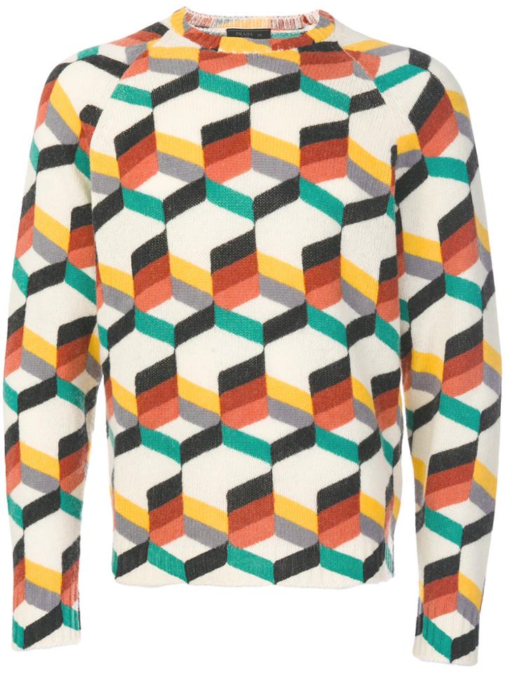 Prada All Over Pattern Sweater - Multicolour