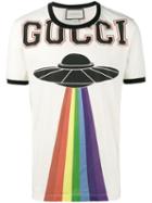 Gucci - Ufo Printed T-shirt - Men - Cotton - Xs, Nude/neutrals, Cotton