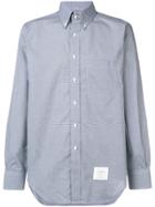 Thom Browne Micro Check Buttondown Shirt - Blue