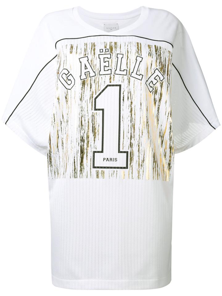 Gaelle Bonheur Oversized Sports Top - White