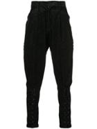 Yohji Yamamoto Vintage Tie-up Tappered Trousers - Black