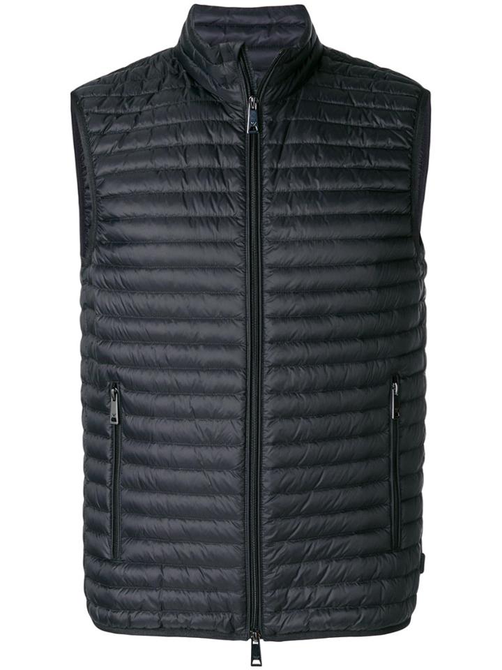 Emporio Armani Padded Zip-up Gilet - Black