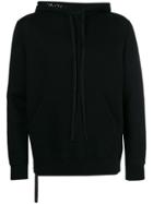 Unravel Project Brushed Hooded Sweatshirt - Black