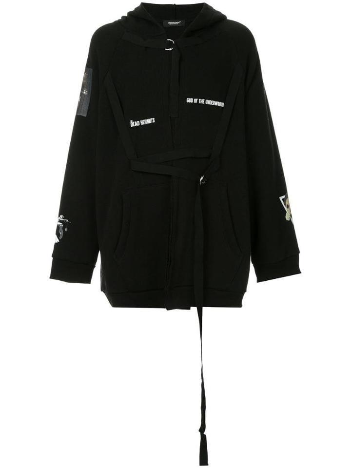 Undercover Oversized Hooded Top - Black